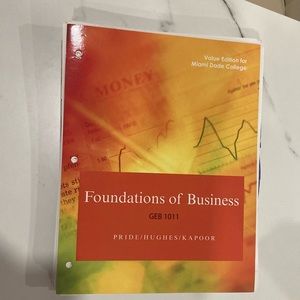 GEB-101 foundations of business college textbook